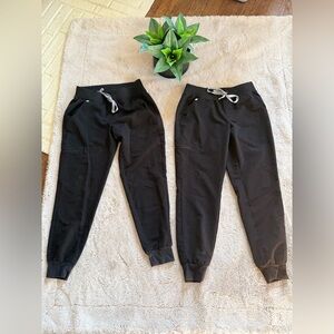 Figs black jogger pants xs petite